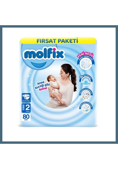 Molfix Bebek Bezi Fırsat Paketi 2 Beden 3-6 Kg 80 Adet Agc Standart