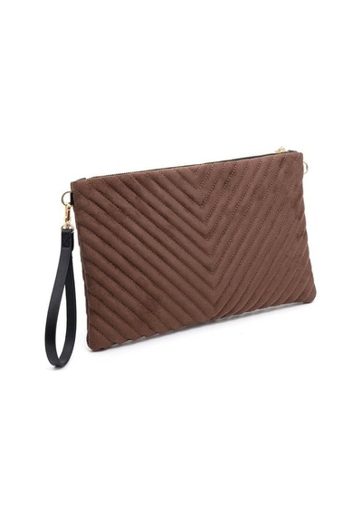 Silver Polo Sp1034 Kadın Portföy & Clutch Kapitone V Süet Kahve-süet Kahve