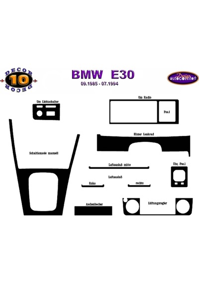 Bmw E30 Konsol/Maun Kaplama 1985-1994 10.Prç (522512777)