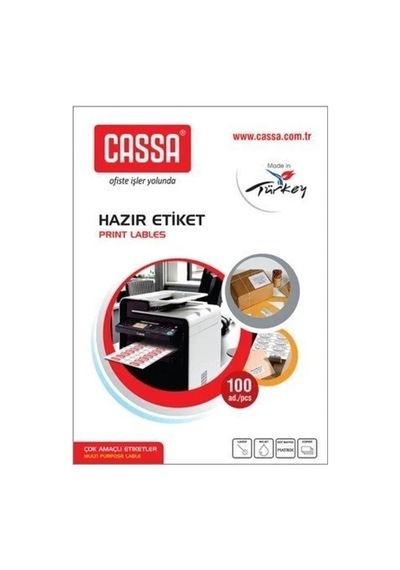 Cassa 1165 Laser Etiket 38x21mm 65x100 6500 Adet Diğer