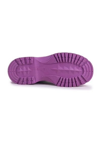Kiko Kids Termo Taban Kız Çocuk Bot 610 Çatlak Siyah - Lila