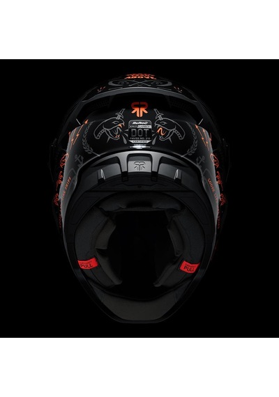 Ruroc At4.0 Carbon Blackbird Kapalı Kask Siyah - Kırmızı