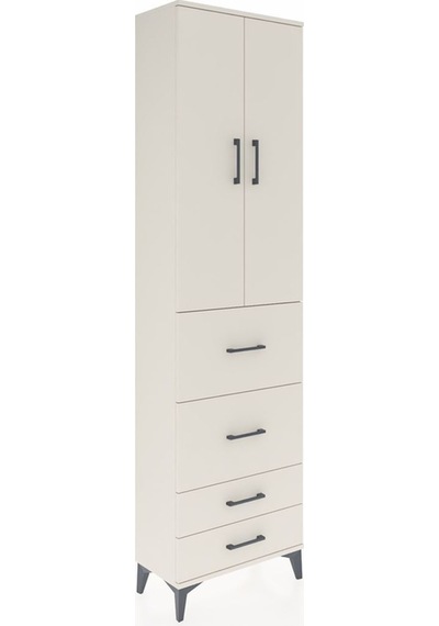 Arges Dolap 3 Raflı 4 Çekmeceli 2 Kapaklı 60x30x221 Aytaşı-aytaşı Aytası