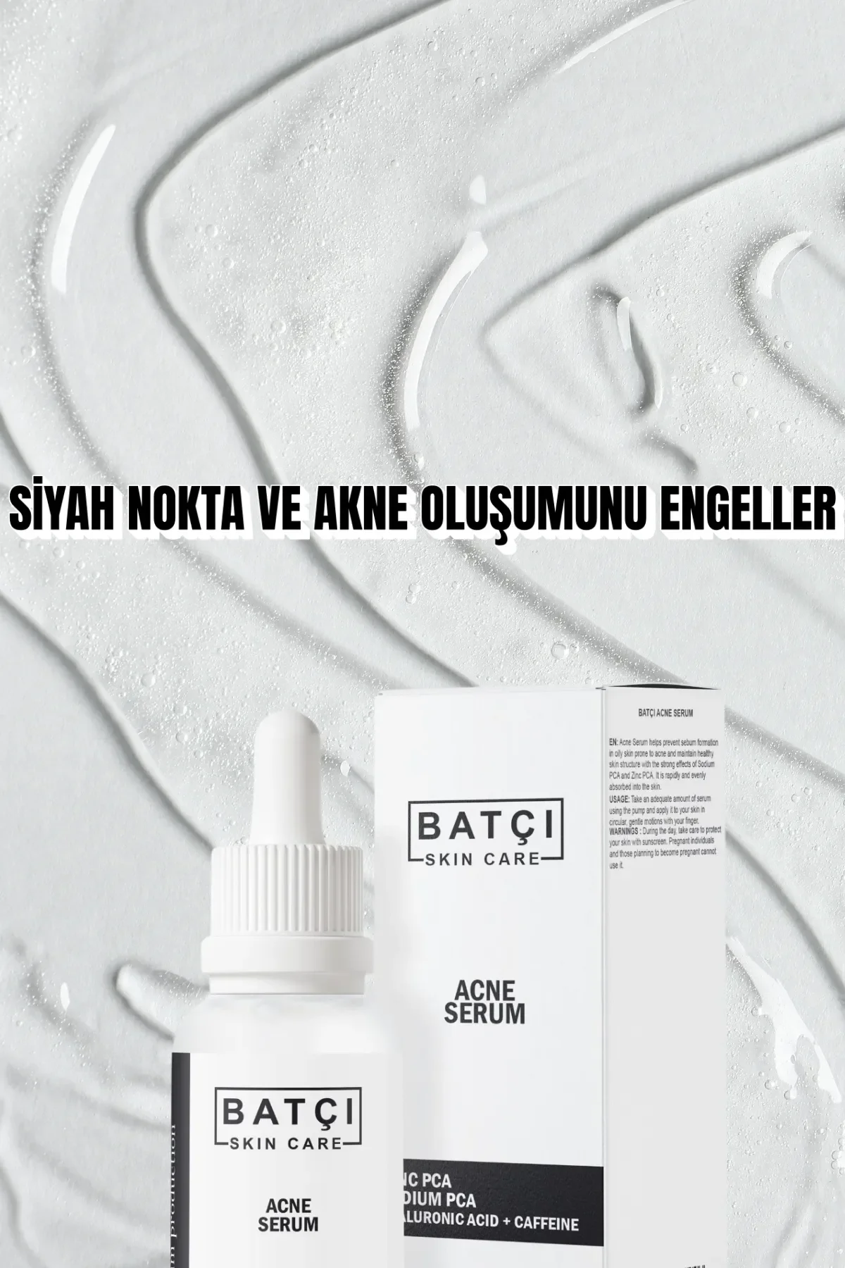 Zinc Pca & Sodium Pca Hyaluronic Acid Caffeine Serum - Akne Serumu 30 Ml