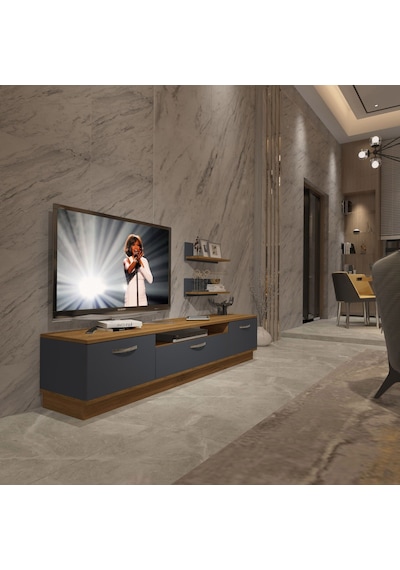 Decoraktiv Trendstyle 4 Mdf Tv Ünitesi Tv Sehpası Pera - Antrasit