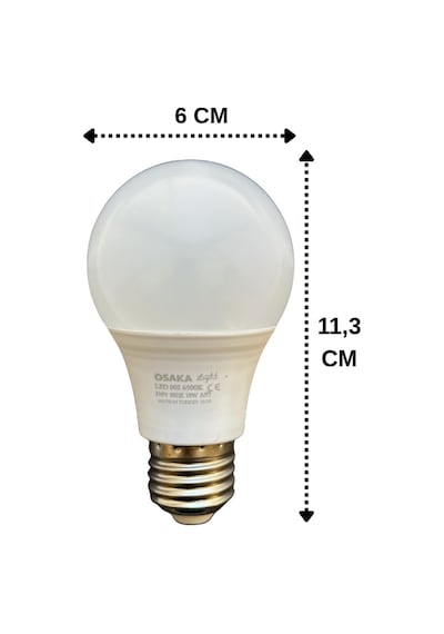 6 Adet Osaka 10w 75w Beyaz Işık 6500k E27 Duylu Kalın Duy Led Ampul