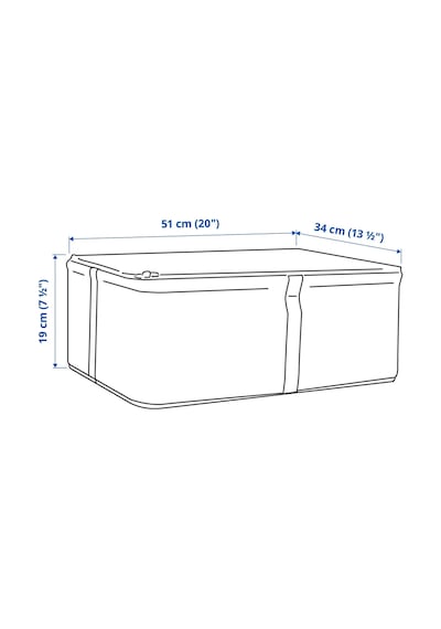 Ikea Hemmafıxare Saklama Hurcu 34 X 51 X 19 Cm Beyaz - Gri