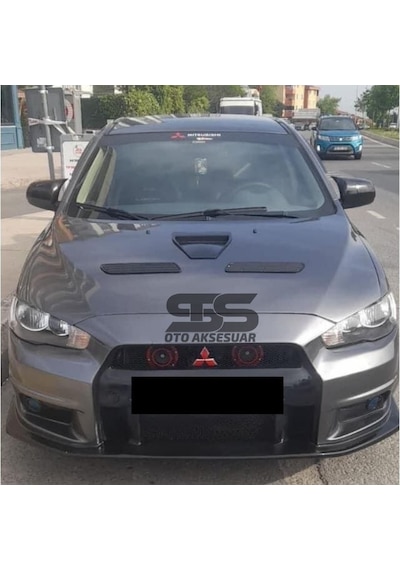 Mitsubishi Lancer 2008-2013 Uyumlu Batman Yarasa Ayna Kapağı Piano Black Abs Plastik Sts Oto Aksesuar