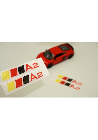 Audi A2 Logo Motor Kapağı Damla Silikon Plaka Logo Arma Amblem Ye