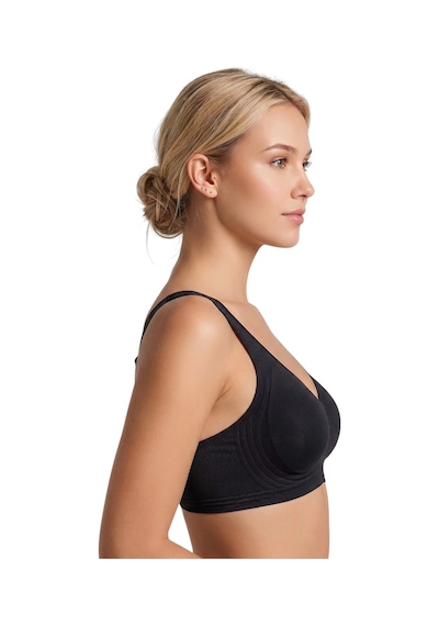 New Bra 6701-kadın Desteksiz B Cup Hayalet Sutyen Siyah