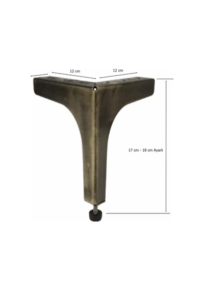 Klas Ayak Metal 17 Cm Antik Mobilya Koltuk Ayağı Antik Sarı