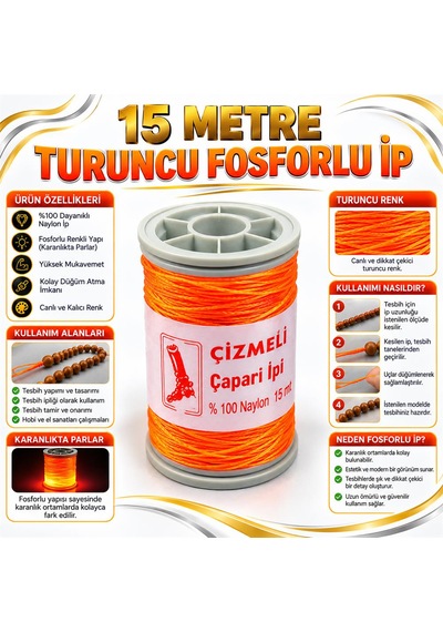 Çizmeli Marka-15metre-9kat-fosforlu Turuncu Renk