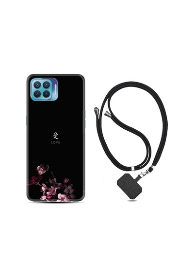 Oppo Reno 4 Lite Kılıf Boyun Askılı Love 1629