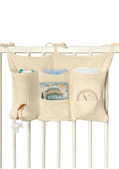 Bebek Beşik Yanı Organizer 6 Cepli Pratik Organizer Bej