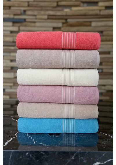90x150 Cm Büyük Boy Banyo Havlusu 6 Lı Renkli