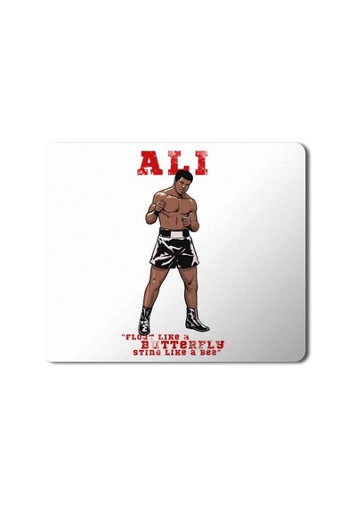 Muhammed Ali Float Like A Butterfly Sting Like A Bee Baskılı Mouse Pad Mousepad.jpg