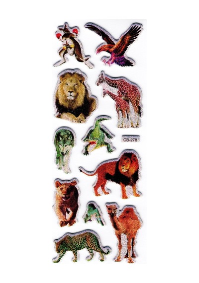 Sticker Kabartmalı Stiker Defter, Planlayıcı Etiket Orman Hayvanları Cb278 16x7 Cm