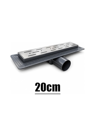 Sfk Lineer Duş Kanalı 20cm, 360 Derece Döner Başlıklı