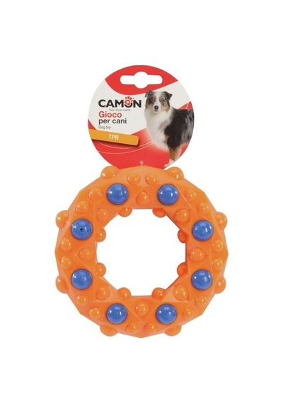 Camon Tpr Geometrik Halka Şeklinde Dayanıklı Köpek Çiğneme Oyuncağı 14.5 Cm