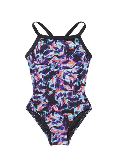 Tyr Durafast Elite Diamondfit Kız Çocuk Mayo - Energia Mor - Mavi