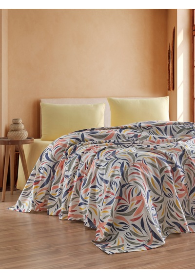 Loyal Home Çift Kişilik 4 Parça Pike Takımı 200x240 Cm Sarı