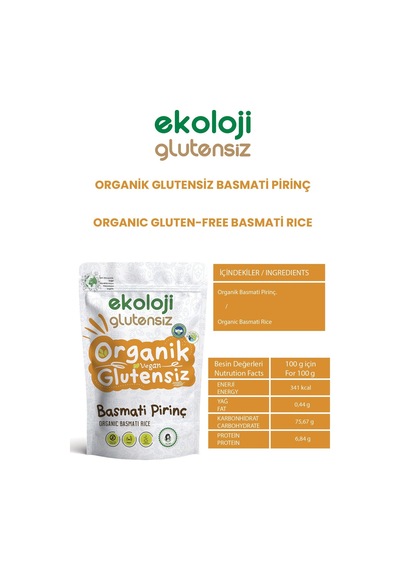 Organik Glutensiz Basmati Pirinç 500 Gr
