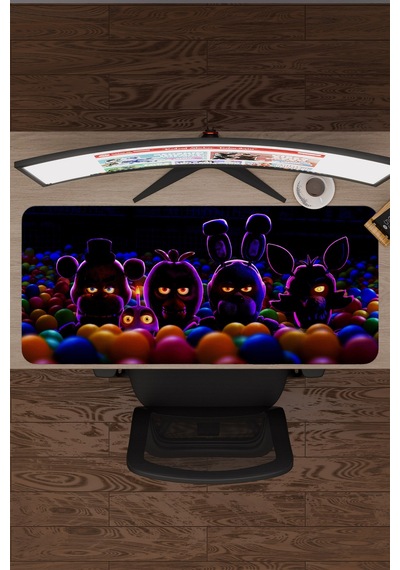 Five Nights At Freddy's Dikişli Kauçuk Oyuncu Mousepad V3 - 90x40 Xxl Gaming Mouse Pad