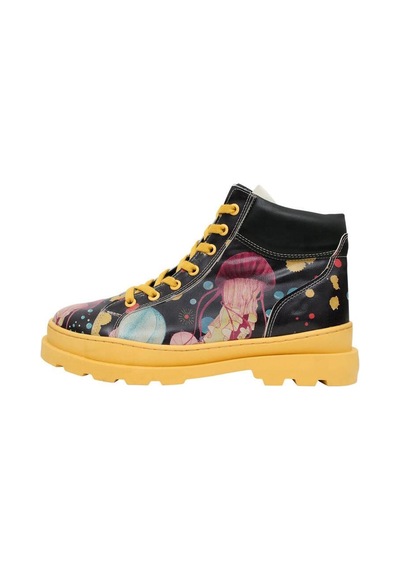 Kadın Vegan Deri Çok Renkli Bot - Jelly Stars Tasarım Multicolor