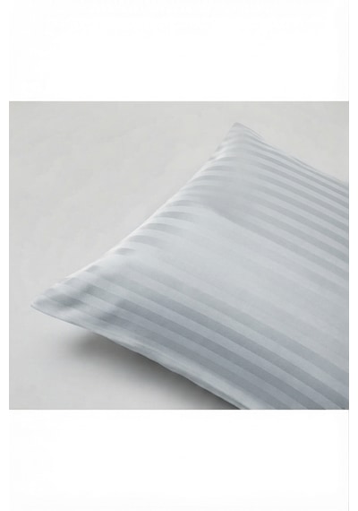 Orta Boy 40x60cm %100pamuklu Saten Fermuarlı Yastık Kılıfı 2adet Açik Gri