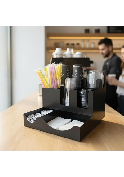 8 Bölmeli Karton Bardak Ve Kapak Organizer Standı Diğer