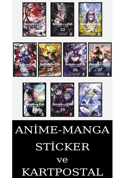 Seraph Of The End 21-22-23-24-25-26-27-28-29-30 Manga Seti 10 Kitap / Anime-manga Sticker-kartpostal