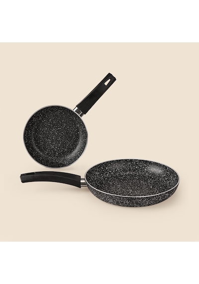Kitchen Black Force İkili Tava Seti - Siyah - 20 Cm + 26 Cm Renkli