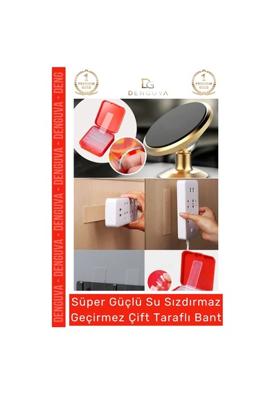 Özel Süper Güçlü Yapışkan Kolay Çıkarılabilir Çok Amaçlı 60 Parça Çift Taraflı Şeffaf Bant 3 Adet
