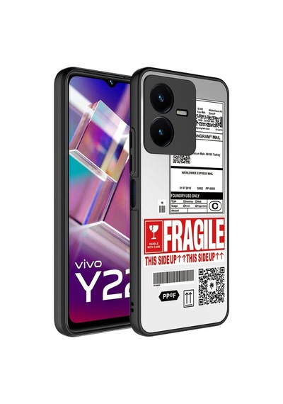 Vivo Y35 Kılıf Aynalı Desenli Kamera Korumalı Parlak Zore Mirror Kapak Fragile