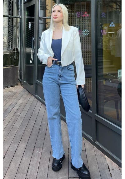 Madmext Açık Mavi Relaxed Fit Kadın Jeans Mg1934-açık Mavi Açık Mavi