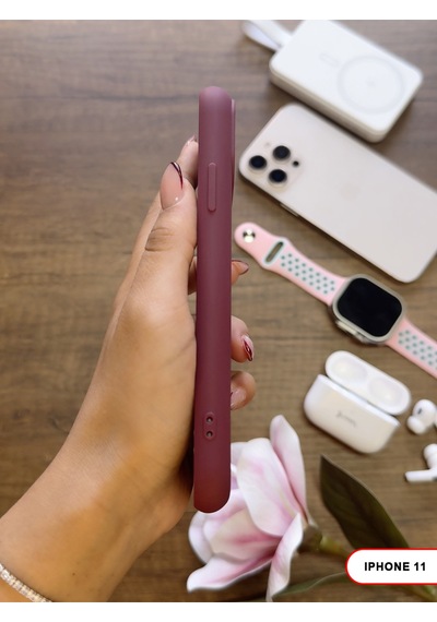 Apple iPhone 11 Uyumlu Kamera Korumalı Darbeye Dayanıklı Renk Atmayan Keep Silikon Kılıf Mor