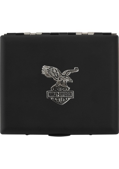 Zekupp Siyah Harley-Davidson Metal Sigara Tabakası N11.1087