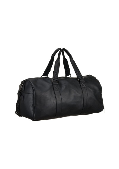 Westpolo Unisex Vegan Deri Seyahat, Spor Çantası - 7039es Siyah