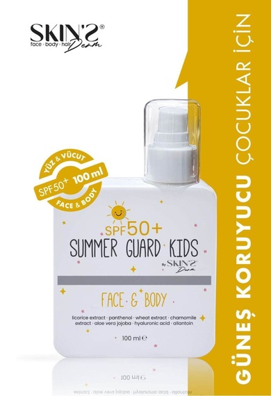 Skins Derm Summer Guard Kids Spf50+ Face & Body Güneş Kremi 100 Ml