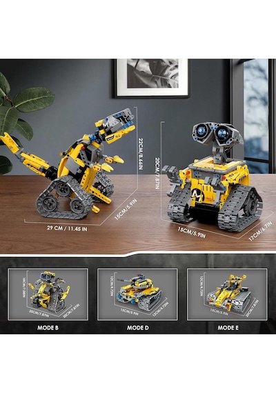 Sillbird 5'i 1 Arada Robotik Set, Uygulama Ve Uzaktan Kumandalı, Programlanabilir Yapım Oyuncağı Akıllı Oyuncaklar