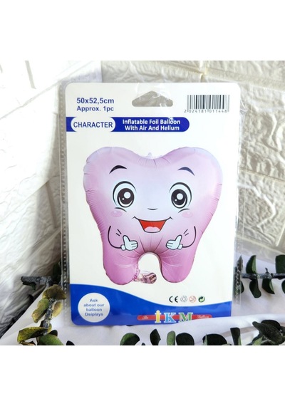 Diş Folyo Balon Pembe Çok Renkli
