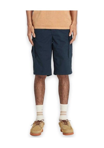 Timberland Tb0a5tzq Brookline Poplin Cargo Lacivert Erkek Şort Beyaz