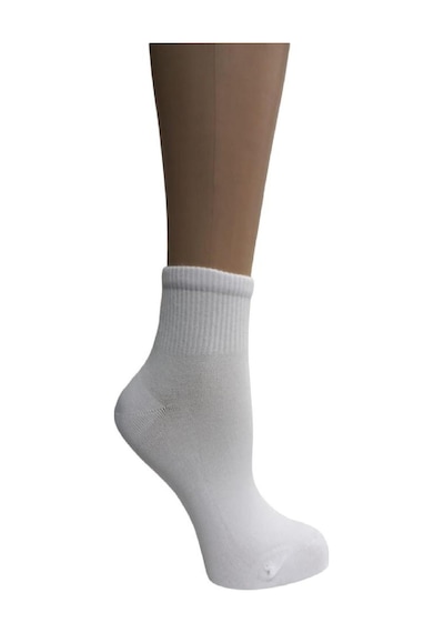 Design BAMBU YARIM BİLEK KONÇ ÇORAP-BEYAZ Beyaz