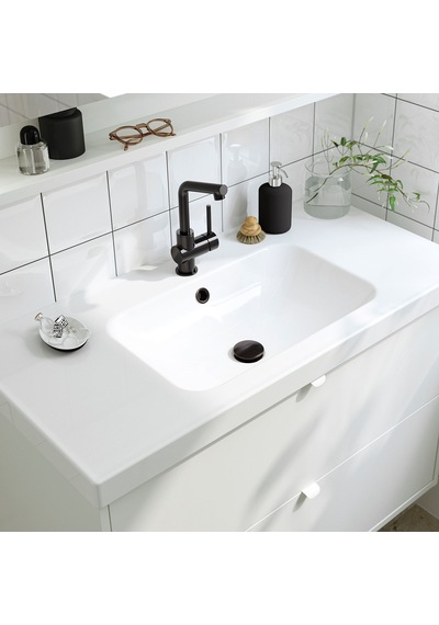 Ikea Lundskar Serisi, Lavabo Bataryası, 25 Cm, Siyah