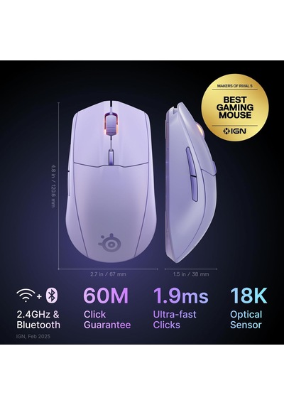 Steelseries Rival 3 Wireless Gen 2 Oyuncu Faresi 2.4ghz Ve Blue 31055457