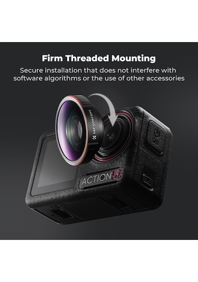 K&f Concept Osmo Action 4 /5 Pro Uyumlu Geniş Açı Lens