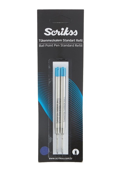 Scrikss Dev Tükenmezkalem Refil 2'li Blister, 0.7 Mm Uç, Mavi