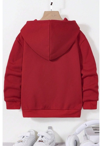 Uyguntarz Age Of Baskılı Erkek - Kız Çocuk Rahat Kalıp Sweatshirt Kırmızı