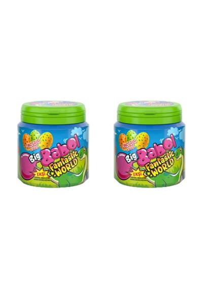 Big Babol Fantastic World Portakal Limon ve Elma Aromalı Ekşi Sakız 2 x 90 G