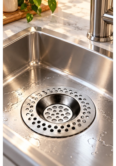 Porsima Sd-678 Paslanmaz Çelik Lavabo Süzgeci- Evye Süzgeci-7 Cm